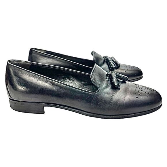 Bally Switzerland Men’s Black Leather Dress Shoes Size 9 D Made in Switzerland main image 9